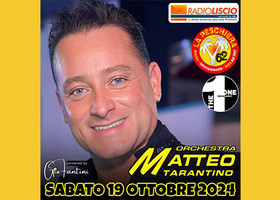 Sabato 19 ottobre la diretta radio dell'Orchestra Matteo Tarantino