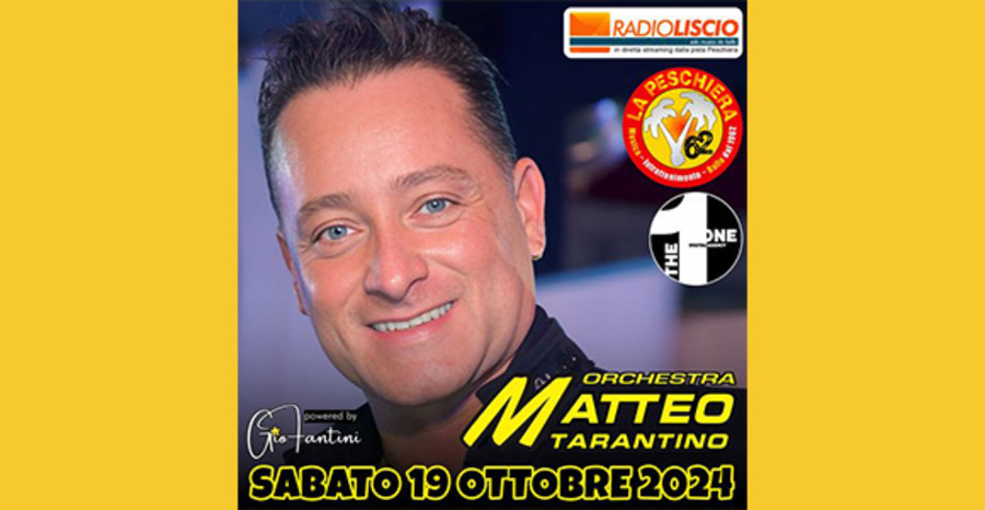 Sabato 19 ottobre la diretta radio dell'Orchestra Matteo Tarantino